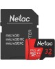 Карта памяти NETAC 32Gb MicroSD P500 Extreme Pro + SD адаптер (NT02P500PRO-032G-R)