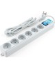 POWERCUBE Сетевой фильтр SPL(5+1)-16B-P-3М-WHITE, 3м, белый