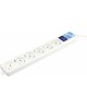 POWERCUBE Сетевой фильтр SPL(5+1)-16B-P-3М-WHITE, 3м, белый
