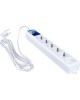 POWERCUBE Сетевой фильтр SPL(5+1)-16B-P-3М-WHITE, 3м, белый