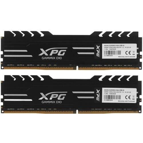 ADATA Модуль памяти DIMM DDR4-3200 16GB (8GBx2) AX4U32008G16A-DB10 A-DATA ADATA Модуль памяти DIMM DDR4-3200 16GB (8GBx2) AX4U32008G16A-DB10 A-DATA