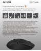 A4TECH Мышь Fstyler FB12 черный оптическая 1200dpi беспров. BT/Radio USB 3but (FB12 BLACK)