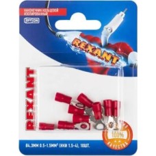 REXANT (06-0414-A) НКИ 1.5-4/НКИ 1,25-4/RVL1.25-4, O4.3ММ, 0.5-1.5ММ2, КРАСНЫЙ