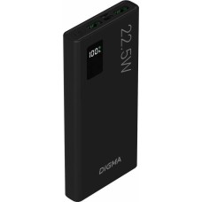 DIGMA Внешний аккумулятор (Power Bank) DGPF10A, 10000мAч, черный [dgpf10a22pbk]