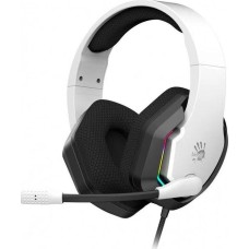A4TECH Гарнитура игровая Bloody G260p, для компьютера, мониторные, проводные, белый / черный