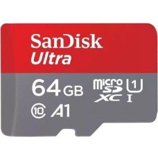 SANDISK Карта памяти microSDXC UHS-I Ultra 64 ГБ, 140 МБ/с, Class 10, SDSQUAB-064G-GN6MN, 1 шт., без адаптера