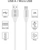 USB кабель HARPER SCH-330 WHITE (MICRO-USB, 1м, оплетка силикон)
