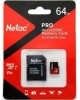 Карта памяти NETAC 64Gb MicroSD P500 + SD адаптер (NT02P500STN-064G-R)