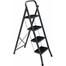 Стремянка ZALGER 9910-4 Jet Black 4 cт с ковриком сталь