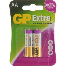 GP Батарея Extra Alkaline 15AX LR6 AA (2шт) блистер