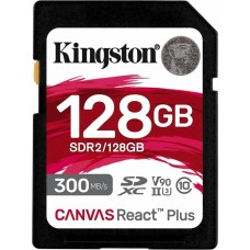 KINGSTON Флеш карта SDXC 128GB SDR2/128GB Canvas React Plus w/o adapter