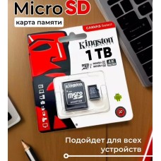 KINGSTON Карта памяти microSDXC UHS-I U3 Canvas Go Plus 1024 ГБ, 170 МБ/с, Class 10, SDCG3/1TBSP, 1 шт., без адаптера