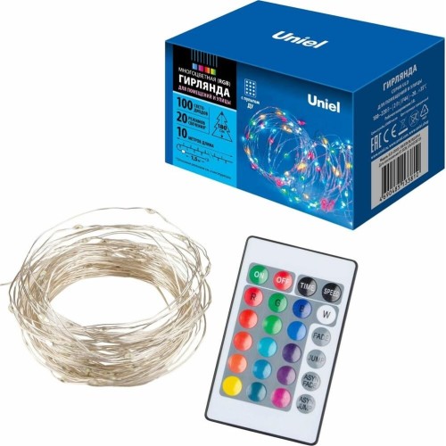 Гирлянда UNIEL (UL-00007180) ULD-S1000-100/DTA/RC RGB IP44 Гирлянда светодиодная, 10м. 100 светодиодов. RGB свет. Пульт ДУ (в/к) Гирлянда UNIEL (UL-00007180) ULD-S1000-100/DTA/RC RGB IP44 Гирлянда светодиодная, 10м. 100 светодиодов. RGB свет. Пульт ДУ (в/к)
