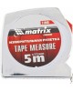 Рулетка MATRIX Рулетка Chrom,5 м x 13 мм,хромированный корпус