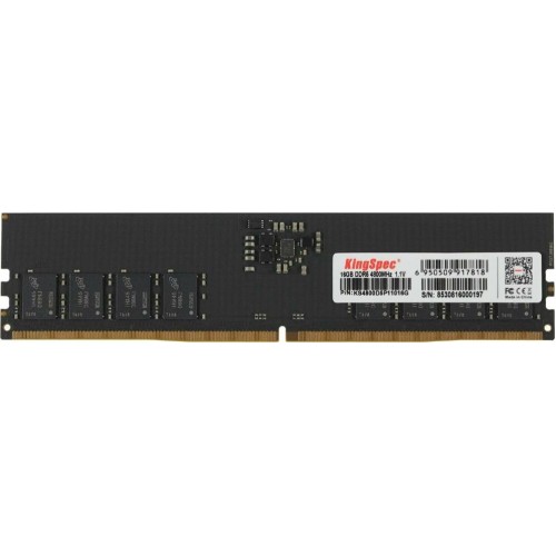 KINGSPEC Память DDR5 16GB 4800MHz KS4800D5P11016G RTL PC5-38400 CL40 DIMM 288-pin 1.1В single rank Ret KINGSPEC Память DDR5 16GB 4800MHz KS4800D5P11016G RTL PC5-38400 CL40 DIMM 288-pin 1.1В single rank Ret