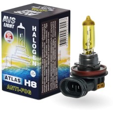 AVS Галогенная лампа ATLAS ANTI-FOG BOX желтый H8.12V.35W. коробка 1шт