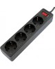 Сетевой фильтр 5BITES SP4B-530 GARDA - 4 роз - 3,0 м - черный