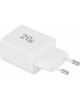 DIGMA Сетевое зар./устр. DGW2D 20W 3A+1A (PD+QC) USB-C/USB-A универсальное белый (DGW2D0F110WH)