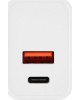 DIGMA Сетевое зар./устр. DGW2D 20W 3A+1A (PD+QC) USB-C/USB-A универсальное белый (DGW2D0F110WH)