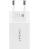 DIGMA Сетевое зар./устр. DGW2D 20W 3A+1A (PD+QC) USB-C/USB-A универсальное белый (DGW2D0F110WH)