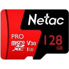 Карта памяти NETAC 128Gb MicroSD P500 Extreme Pro + SD адаптер (NT02P500PRO-128G-R)