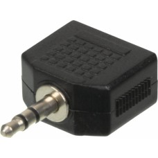 адаптер NINGBO Адаптер аудио Headphone Splitter 2xJack 3.5 (f)/Jack 3.5 (m) черный (JAAA095-B)