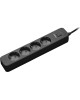 сетевой фильтр PERFEO (PF_C3962) POWER STREAM - 4 роз - 5,0 м - черный