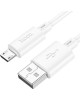 Кабель HOCO (6931474783332) X88 Gratified MicroUSB (m) 1м - белый