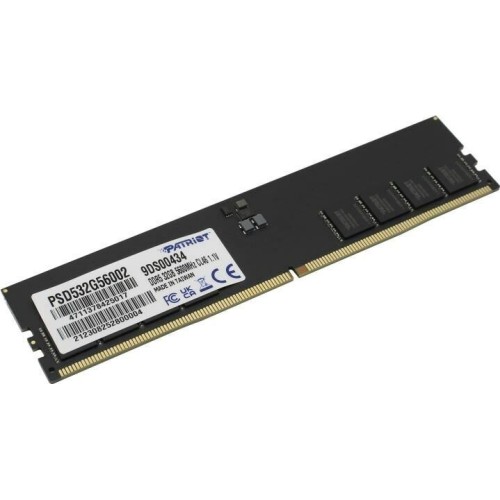 PATRIOT Память DDR5 32GB 5600MHz PSD532G56002 Signature RTL PC5-44800 CL46 DIMM 288-pin 1.1В dual rank Ret PATRIOT Память DDR5 32GB 5600MHz PSD532G56002 Signature RTL PC5-44800 CL46 DIMM 288-pin 1.1В dual rank Ret