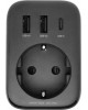 UGREEN Сетевое зарядное устройство CD314 (90613) DigiNest Outlet Extender (1 AC outlets + 30W 2A1C). Цвет: черный