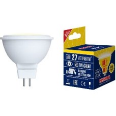 Лампа светодиодная VOLPE (UL-00003839) LED-JCDR-7W/WW/GU5.3/NR Теплый белый свет 3000K