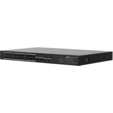 DAHUA Коммутатор DH-LR2226-24ET-360 (L2) 24x100Мбит/с 2x1Гбит/с 2xКомбо(1000BASE-T/SFP) 22PoE+ 2PoE++ 360W управляемый
