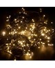 NEON-NIGHT Гирлянда светодиодная Нить 20м 200 LED ТЕПЛЫЙ БЕЛЫЙ черный каучук IP67 эффект мерцания 24В соединяется нужен транс-ор 531-100/531-311/531-312
