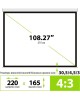 CACTUS Экран MotoExpert CS-PSME-220x165-WT, 220х165 см, 4:3, настенно-потолочный белый