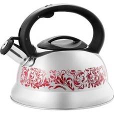 Чайник со свистком WEBBER BE-0520 Чайник из нерж.стали 3л, меняет цвет при закипании