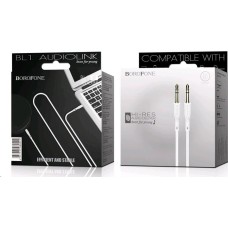 Кабель AUX BOROFONE (6957531080022) BL1 Audiolink 3.5mm-3.5mm 1м белый