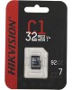 HIKVISION Карта памяти microSDHC UHS-I U1 32 ГБ, 92 МБ/с, Class 10, HS-TF-C1(STD)/32G/Adapter, 1 шт., переходник SD