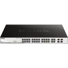 D-LINK Коммутатор DGS-1210-28MP DGS-1210-28MP/F 24x1Гбит/с 4xКомбо(1000BASE-T/SFP) 24PoE+ 370W настраиваемый