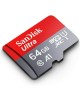 SANDISK Карта памяти microSDXC UHS-I Ultra 64 ГБ, 100 МБ/с, Class 10, SDSQUNR-064G-GN3MN, 1 шт., без адаптера