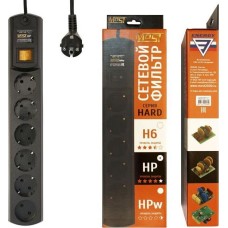 MOST Сетевой фильтр HP, 2м, черный [моsт нp 2м чер.]