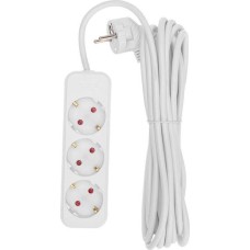 REXANT Удлинитель STANDARD 3 гнезда, 5м, 3х1,0мм², с/з, белый