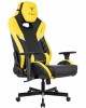 Кресло компьютерное игровое KNIGHT Кресло игровое Thunder 5X, на колесиках, эко.кожа, черный/желтый [ thunder 5x y]