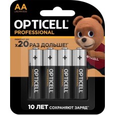 OPTICELL Батарея Professional LR6 AA (4шт) блистер