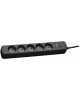 сетевой фильтр PERFEO (PF_C3968) POWER STREAM - 5 роз -5,0 м - черный