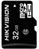 HIKVISION Карта памяти microSDHC UHS-I U1 32 ГБ, 92 МБ/с, Class 10, HS-TF-C1(STD)/32G/Adapter, 1 шт., переходник SD