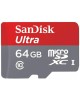 SANDISK Карта памяти microSDXC UHS-I Ultra 64 ГБ, 100 МБ/с, Class 10, SDSQUNR-064G-GN3MN, 1 шт., без адаптера