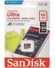 SANDISK Карта памяти microSDXC UHS-I Ultra 64 ГБ, 100 МБ/с, Class 10, SDSQUNR-064G-GN3MN, 1 шт., без адаптера