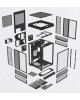 THERMALTAKE Корпус ATX The Tower 500, Midi-Tower, без БП, черный [ca-1x1-00m1wn-00]