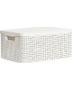 Корзина RATTAN STYLE BOX M + крышка крем