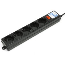 POWERCUBE Сетевой фильтр SPG5-10M, 10м, черный